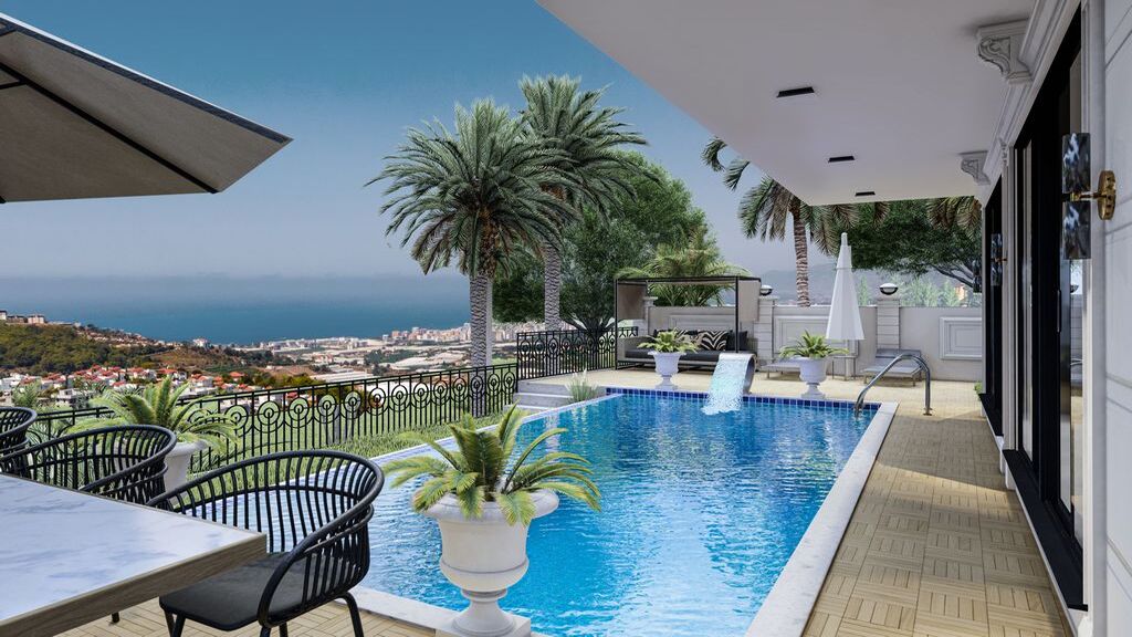 Alanya Kargıcak'ta panoramik manzaralı lüks satılık villa image